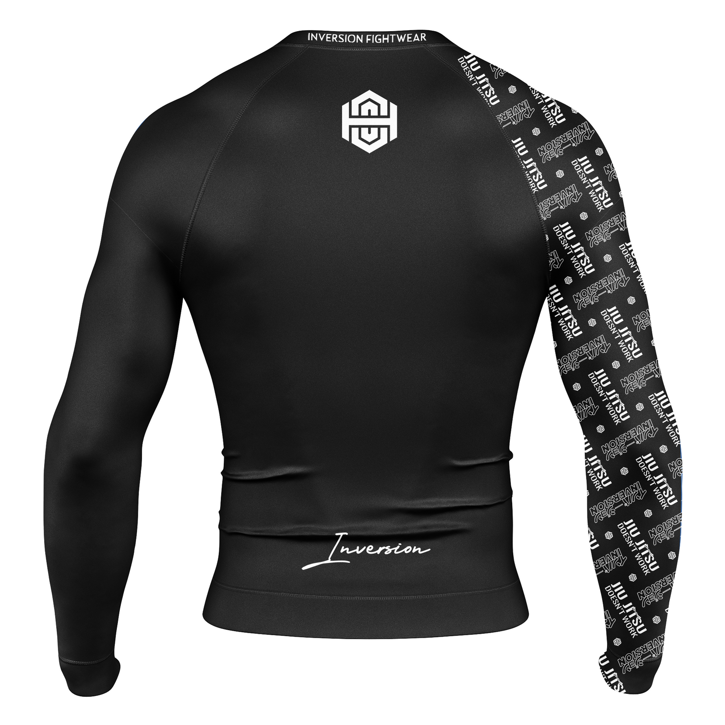 JJDW BLACK SERIES - LS BJJ RASH GUARD - BLACK