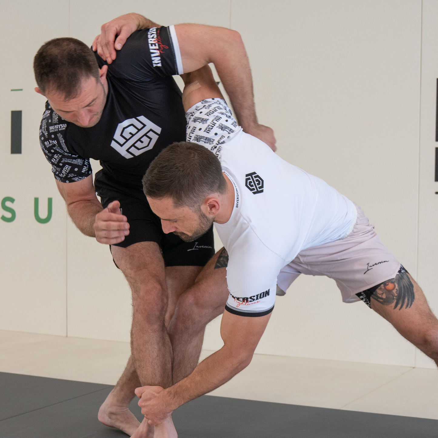 JJDW WHITE SERIES - 2 IN 1 BJJ SHORTS