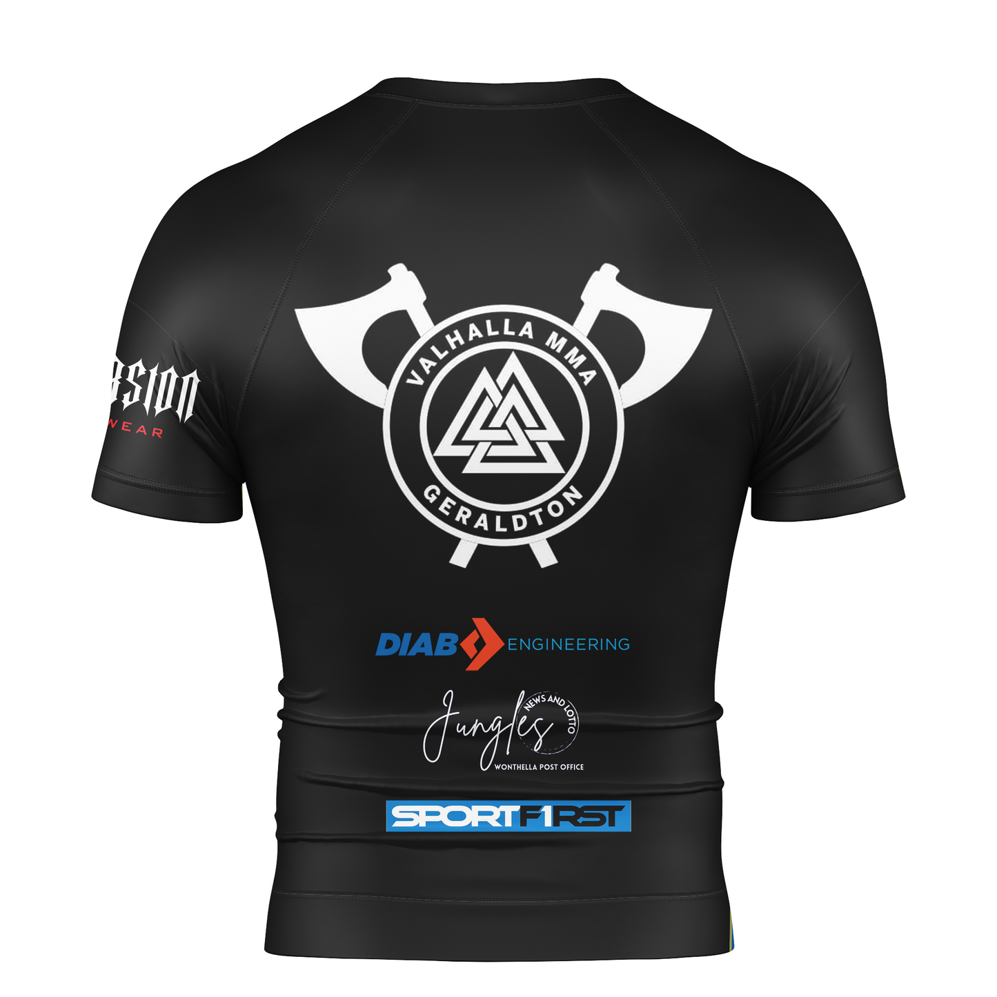 Valhalla MMA - Black Viking BJJ Rash Guard