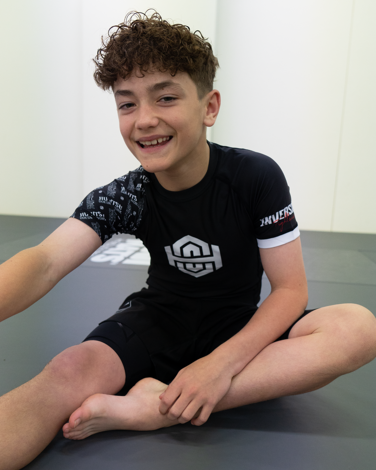 Kids BJJ Rashguard - JJDW Black 24'