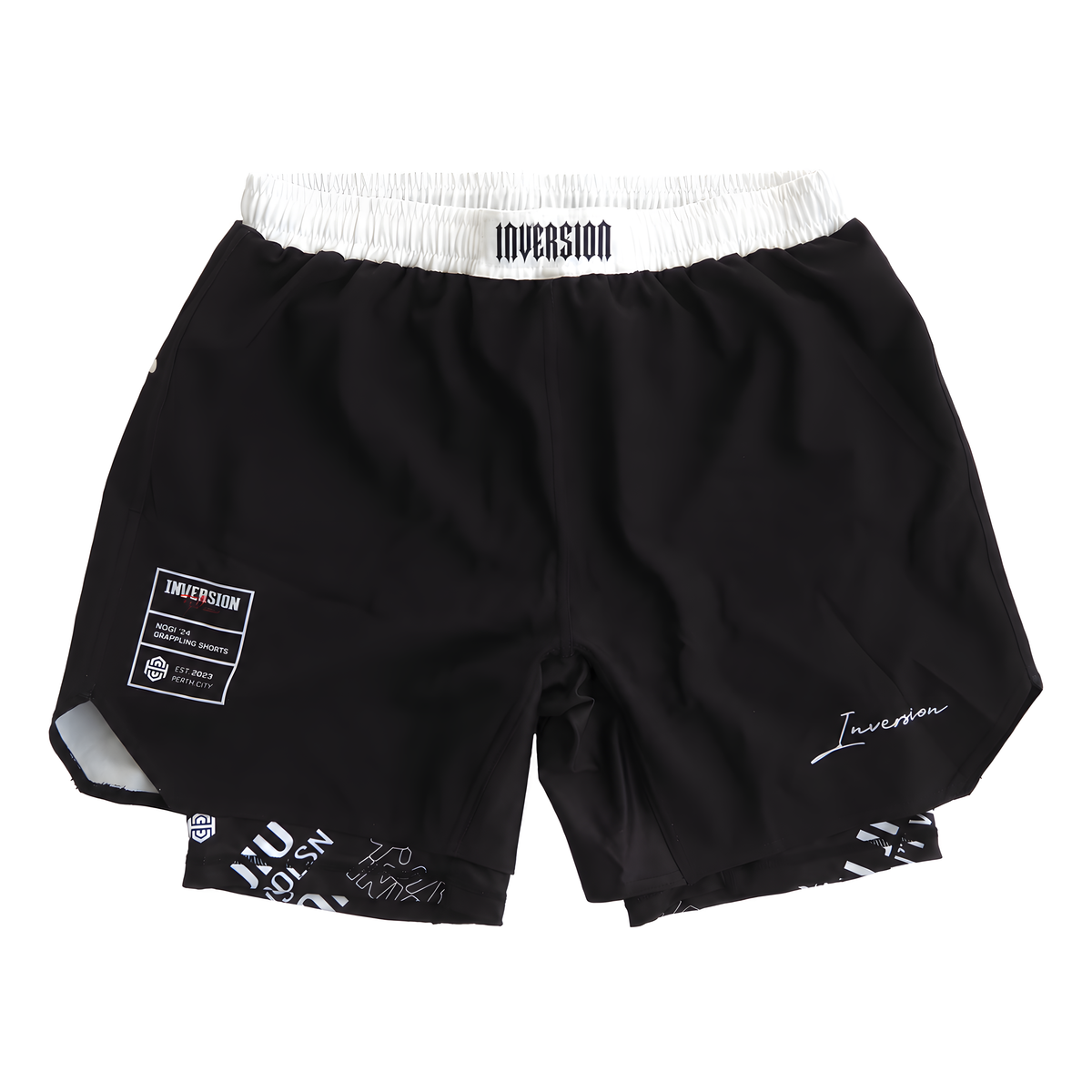 JJDW BLACK SERIES - 2 IN 1 BJJ SHORTS