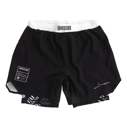 JJDW BLACK SERIES - 2 IN 1 BJJ SHORTS