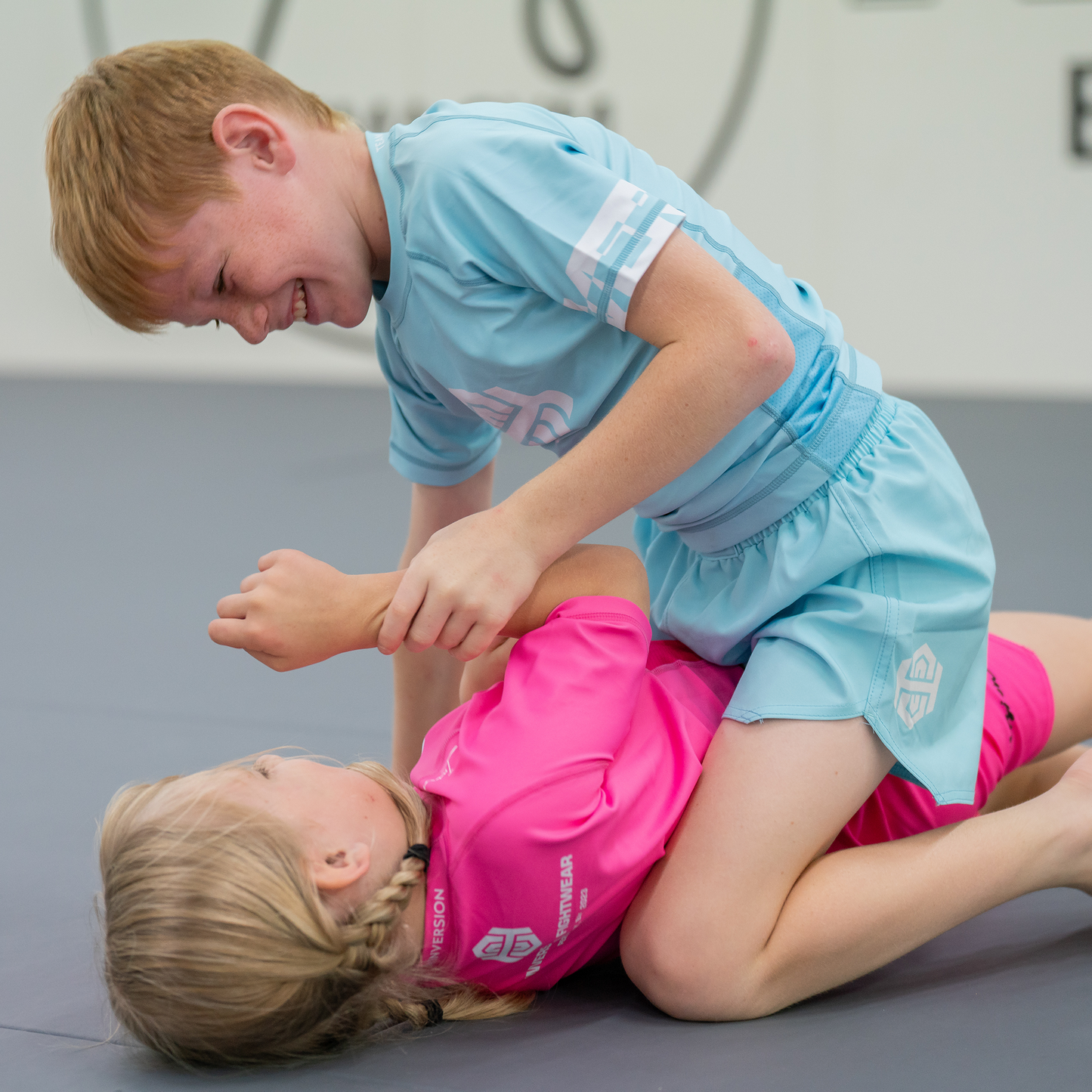 Kids BJJ Shorts - Baby Blue 24'