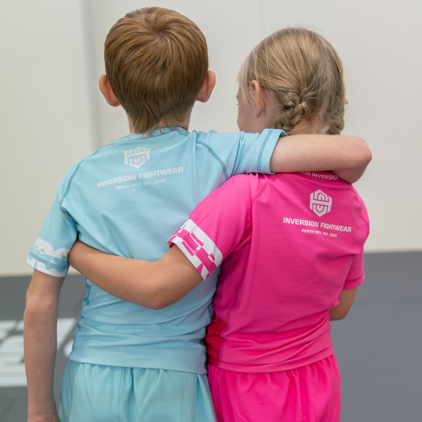 Kids BJJ Shorts - Neon Pink 24