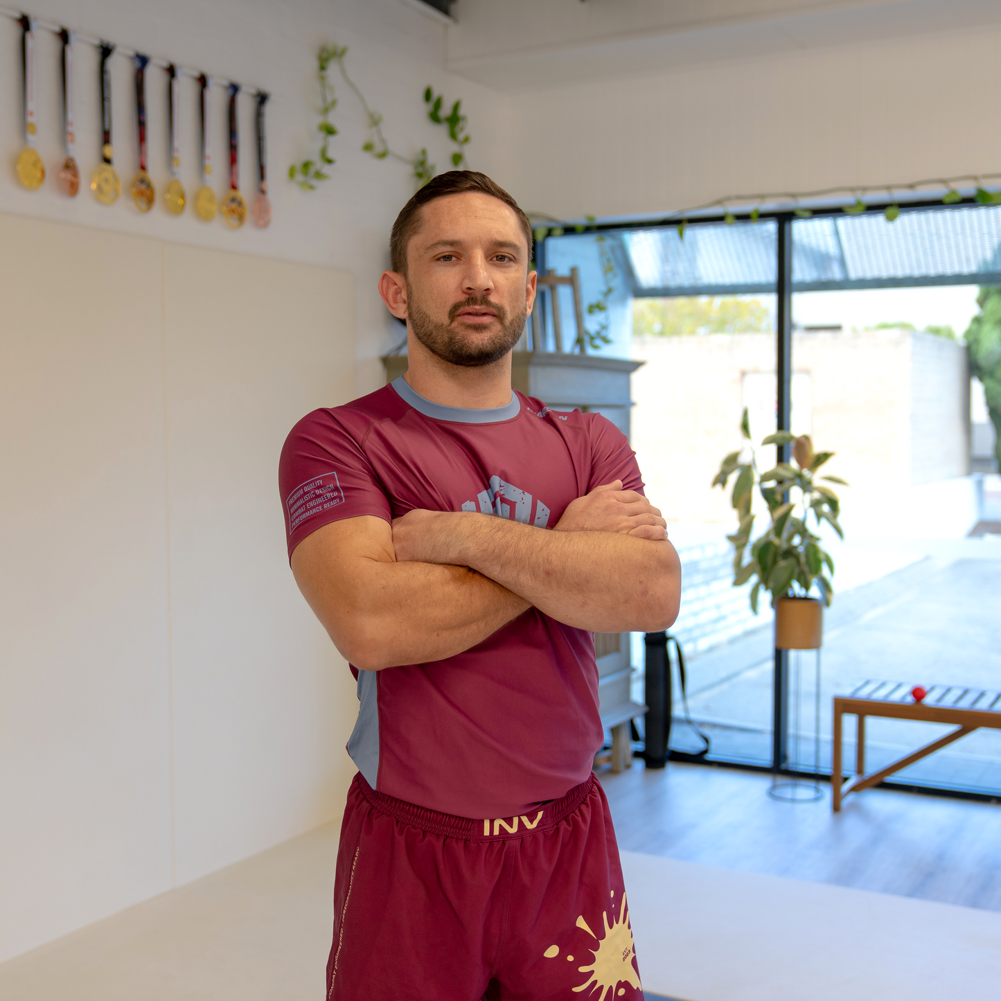 Summer 24' SS BJJ Rash guard - Maroon