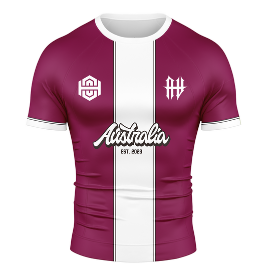 FC SERIES - BJJ RASH GUARD - MAROON