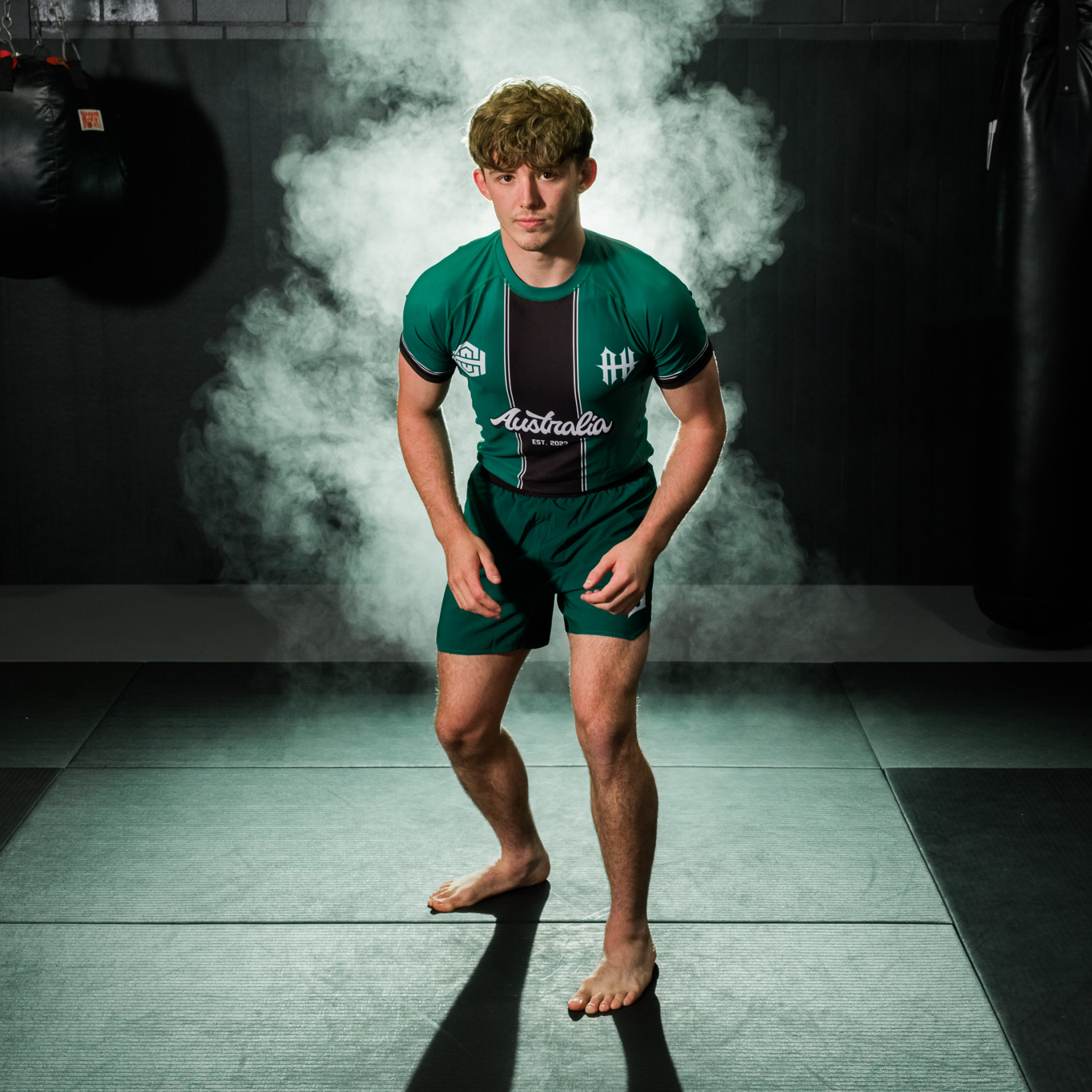 FC SERIES - BJJ RASH GUARD - GREEN