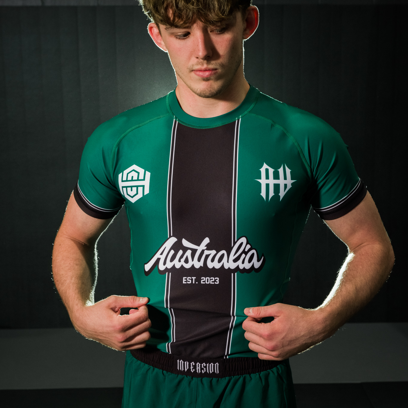 FC SERIES - BJJ RASH GUARD - GREEN