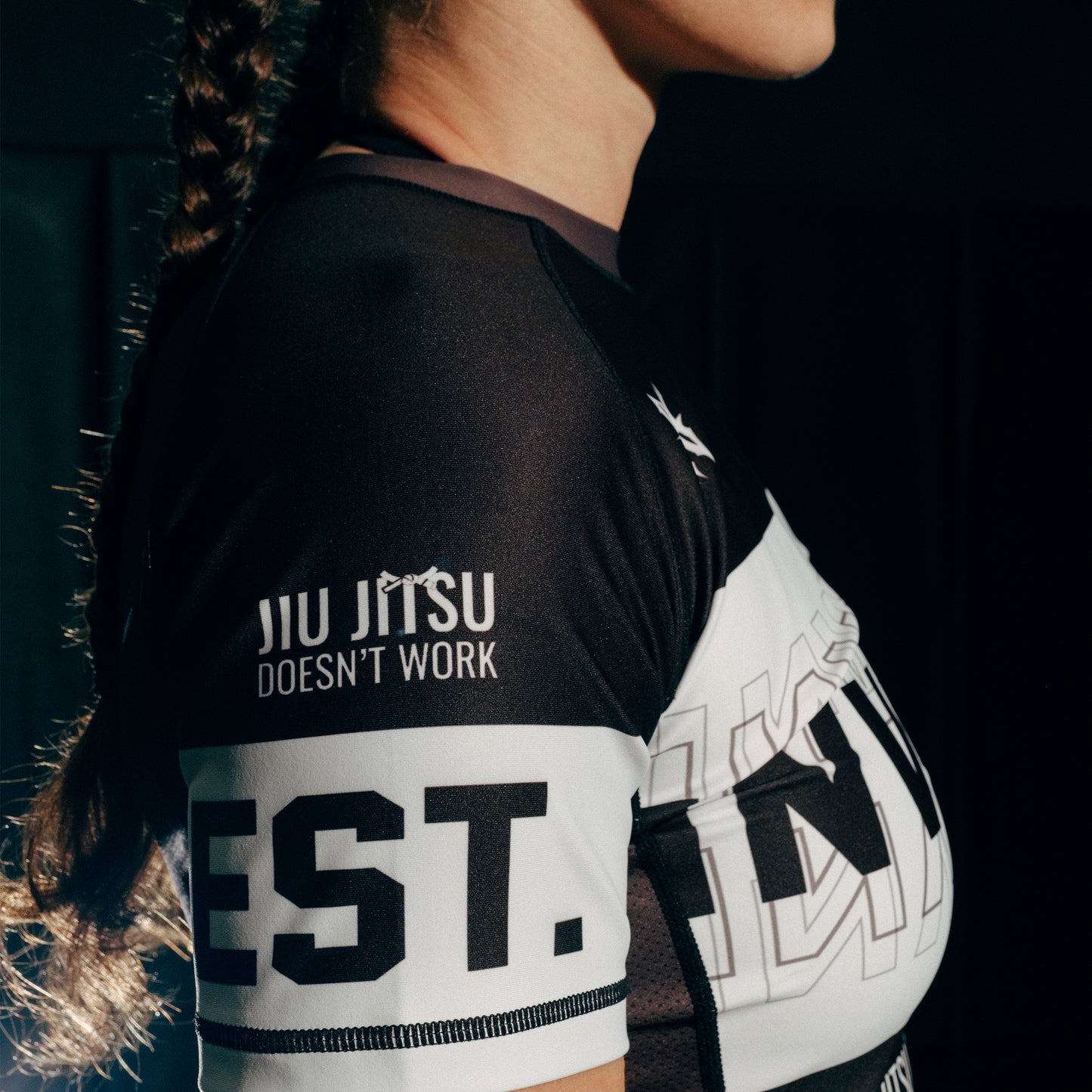JJDW V2 BJJ Rash Guard - BLACK