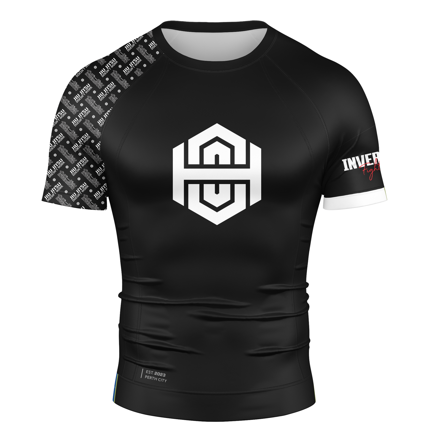 JJDW BLACK SERIES - COMPETITION BJJ RASH GUARD - BLACK