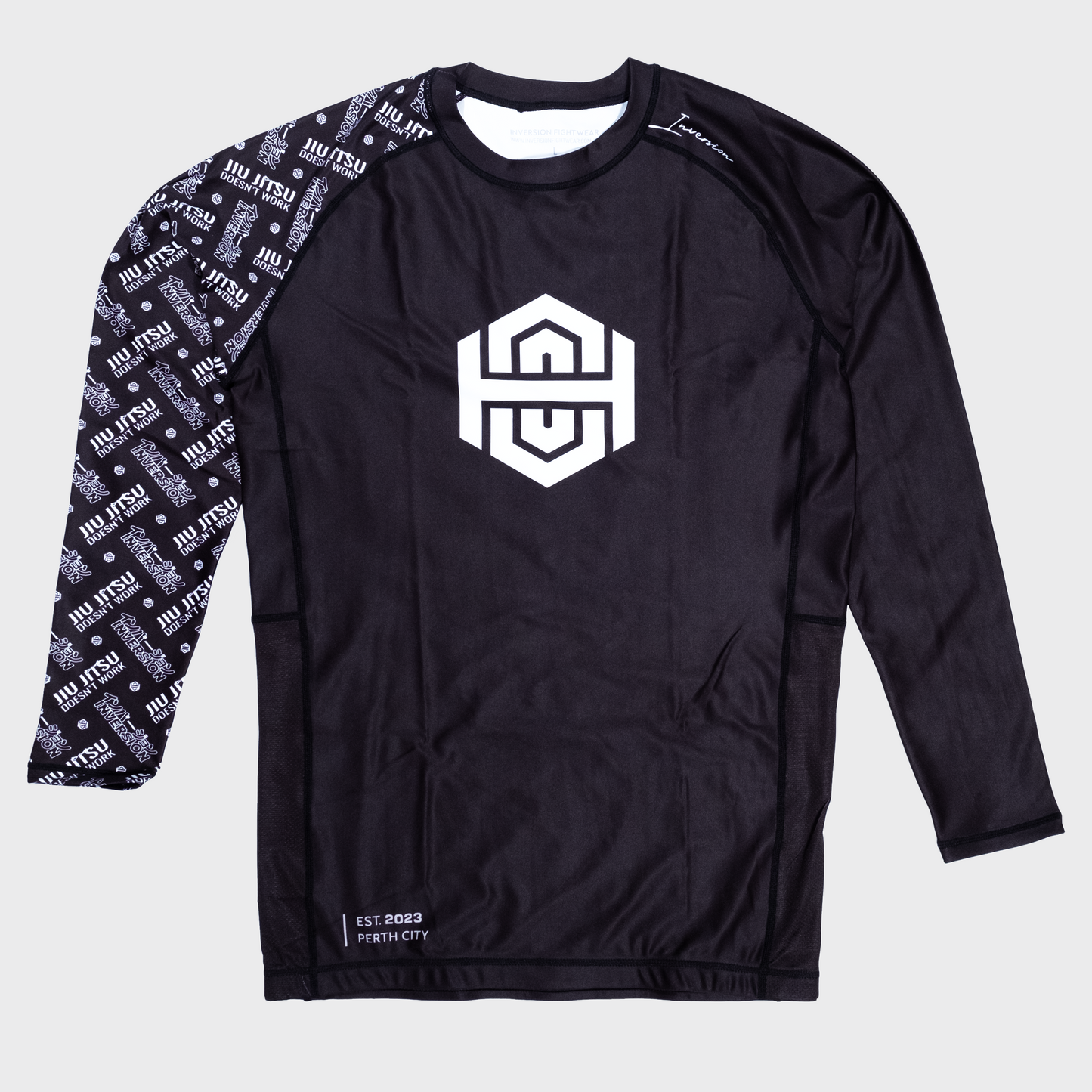 JJDW BLACK SERIES - LS BJJ RASHGUARD - BLACK