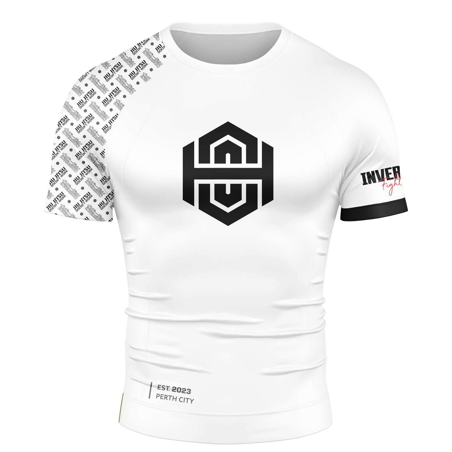 JJDW WHITE SERIES - COMPETITION BJJ RASH GUARD - WHITE