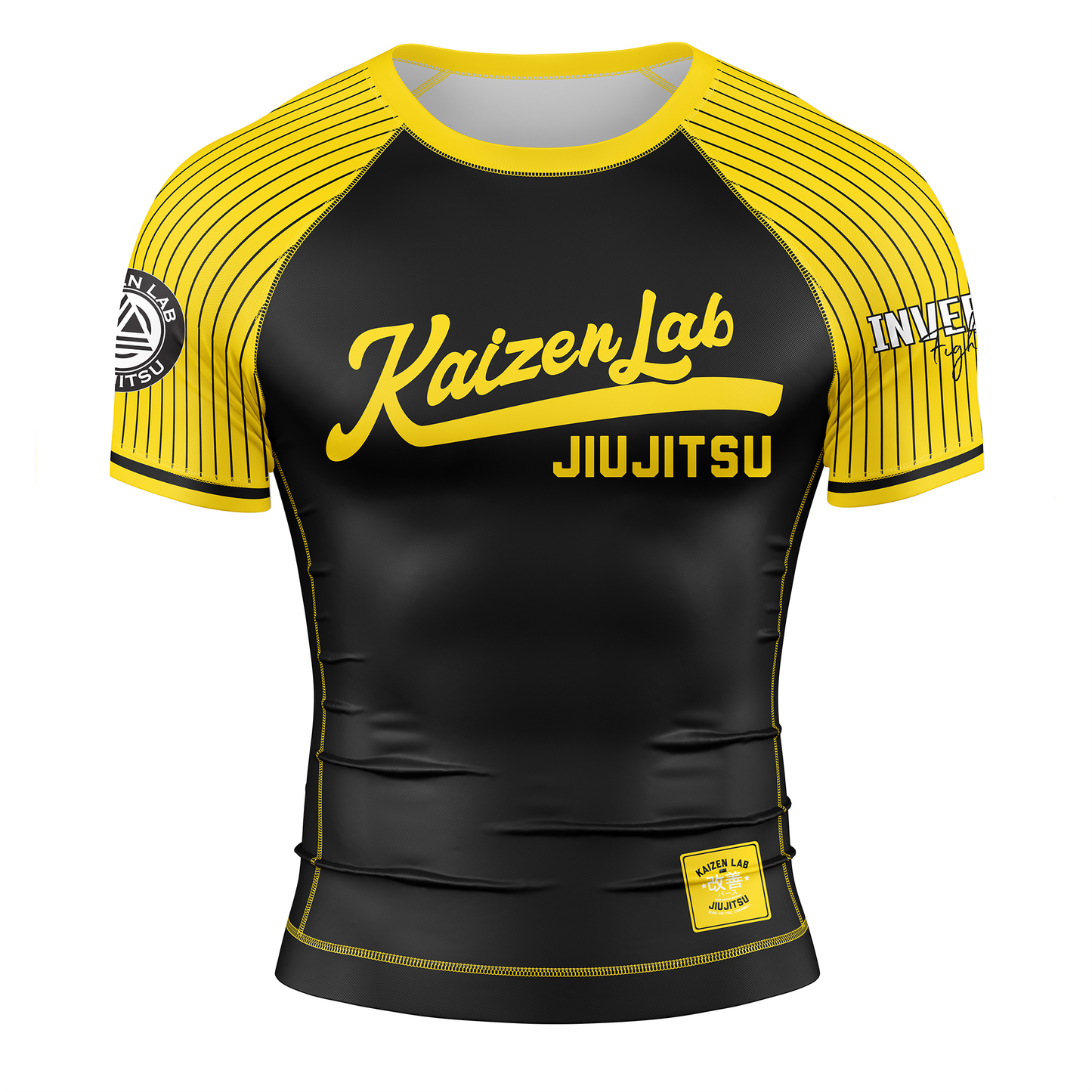 Kaizen Lab - Baseball BJJ Rash Guard – Yellow & Black