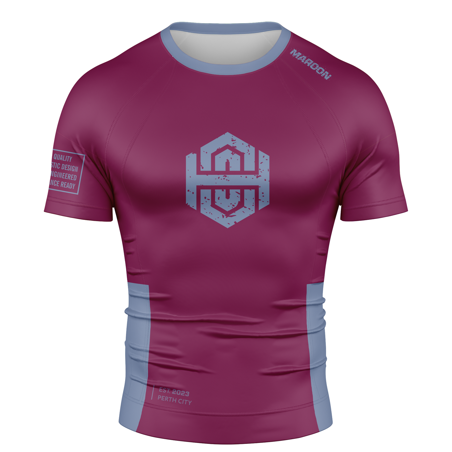 Summer 24' SS BJJ Rash guard - Maroon