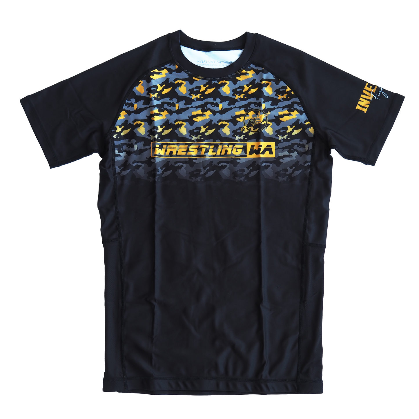 Wrestling WA Training Rash guard - Black & Gold