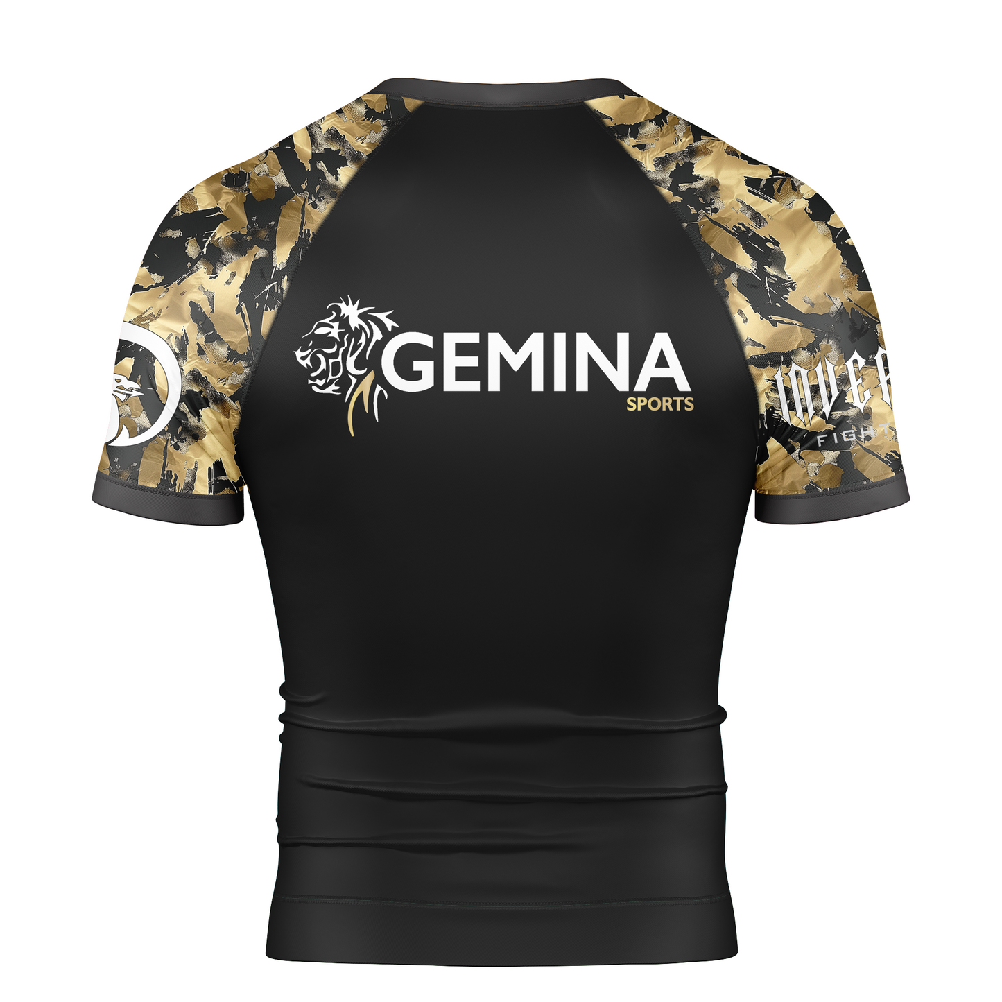 Gemina Sports - Gold Camo Short Sleeve BJJ Rash Guard