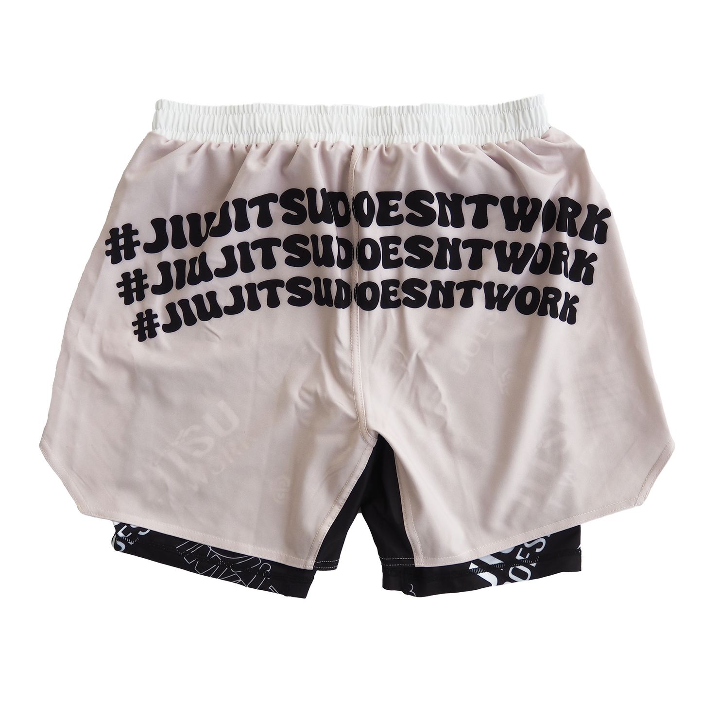 JJDW WHITE SERIES - 2 IN 1 BJJ SHORTS