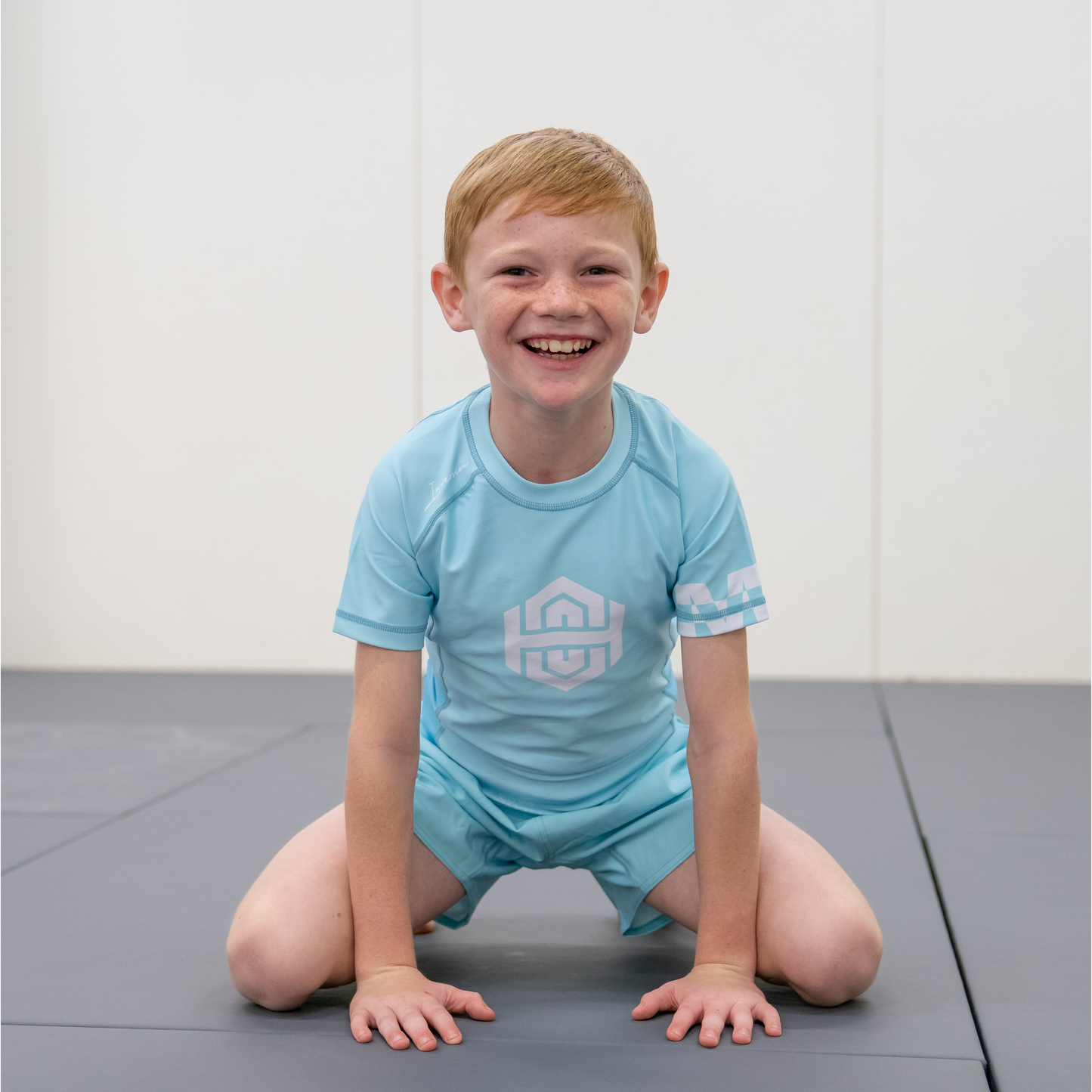 Kids BJJ Rashguard - Baby Blue 24'