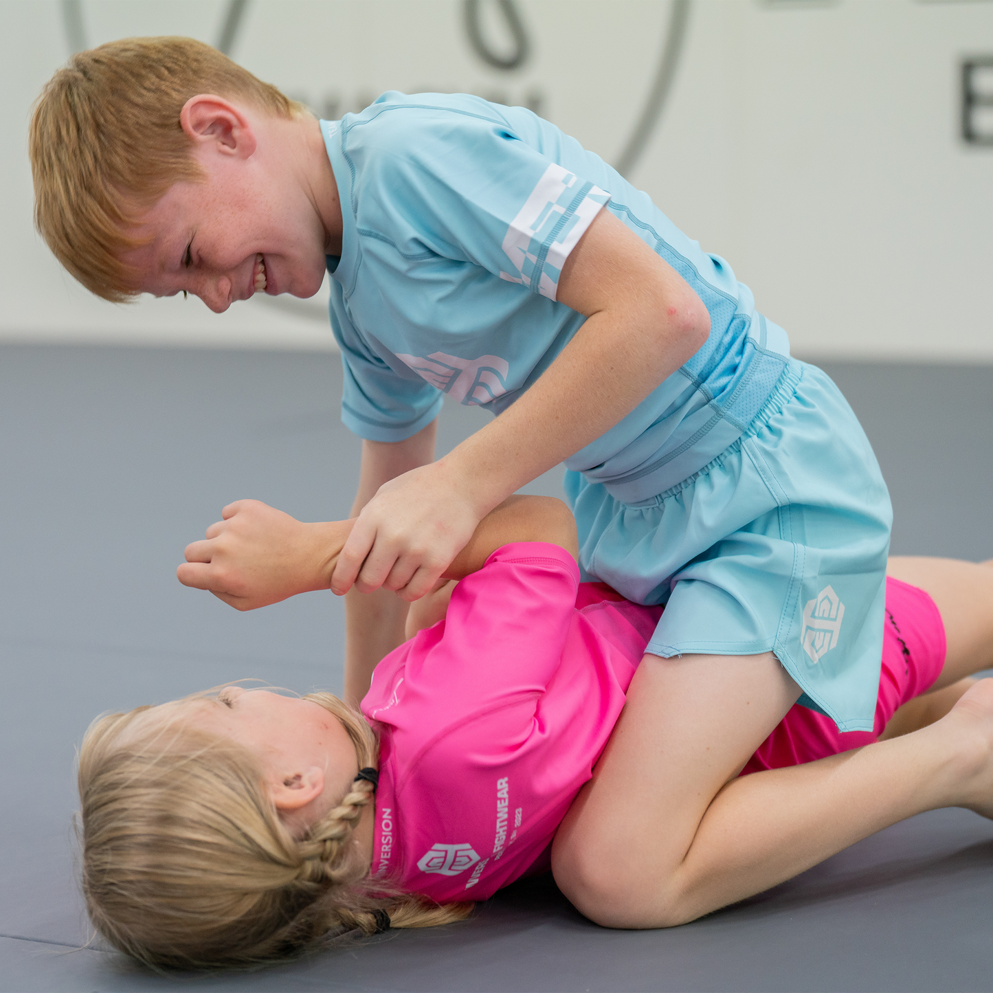 Kids BJJ Rashguard - Neon Pink 24'