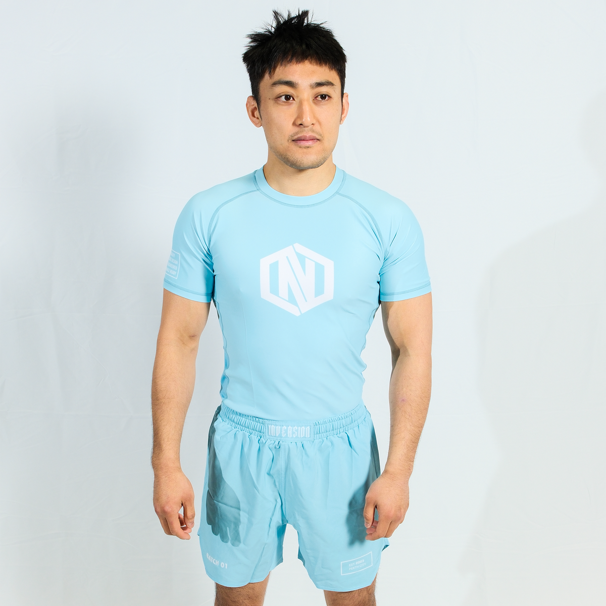 Batch 01 SS Rash guard - Baby Blue