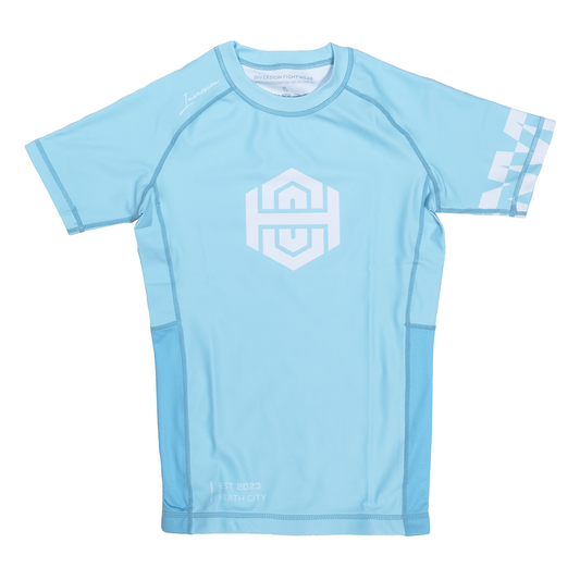 Kids BJJ Rash guard - Baby Blue 24'