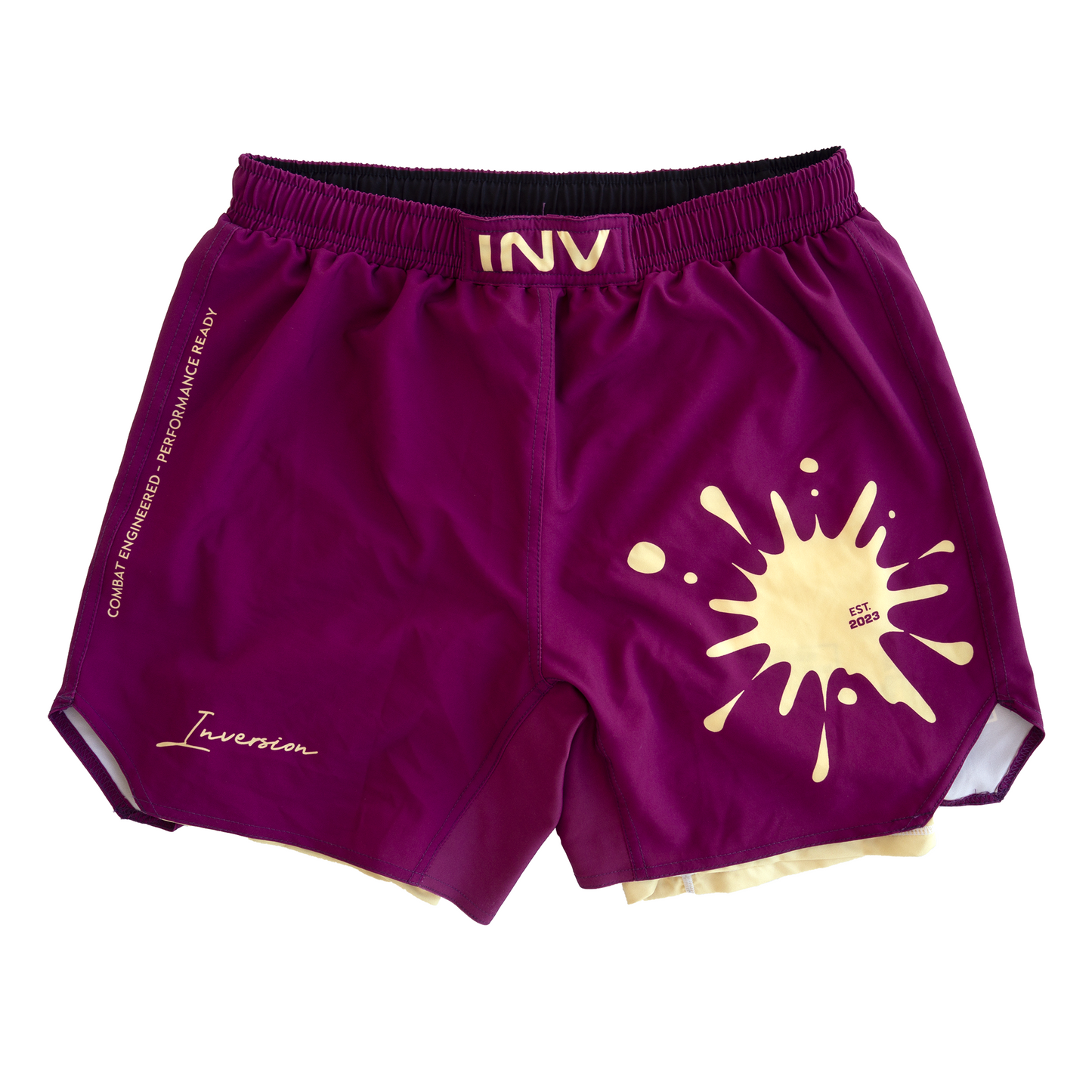 '24 Paint theme (2 in 1 BJJ Shorts) - WINE
