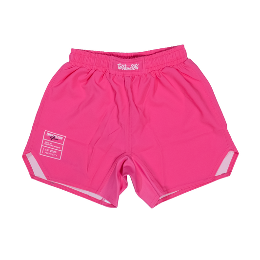 Kids BJJ Shorts - Neon Pink 24