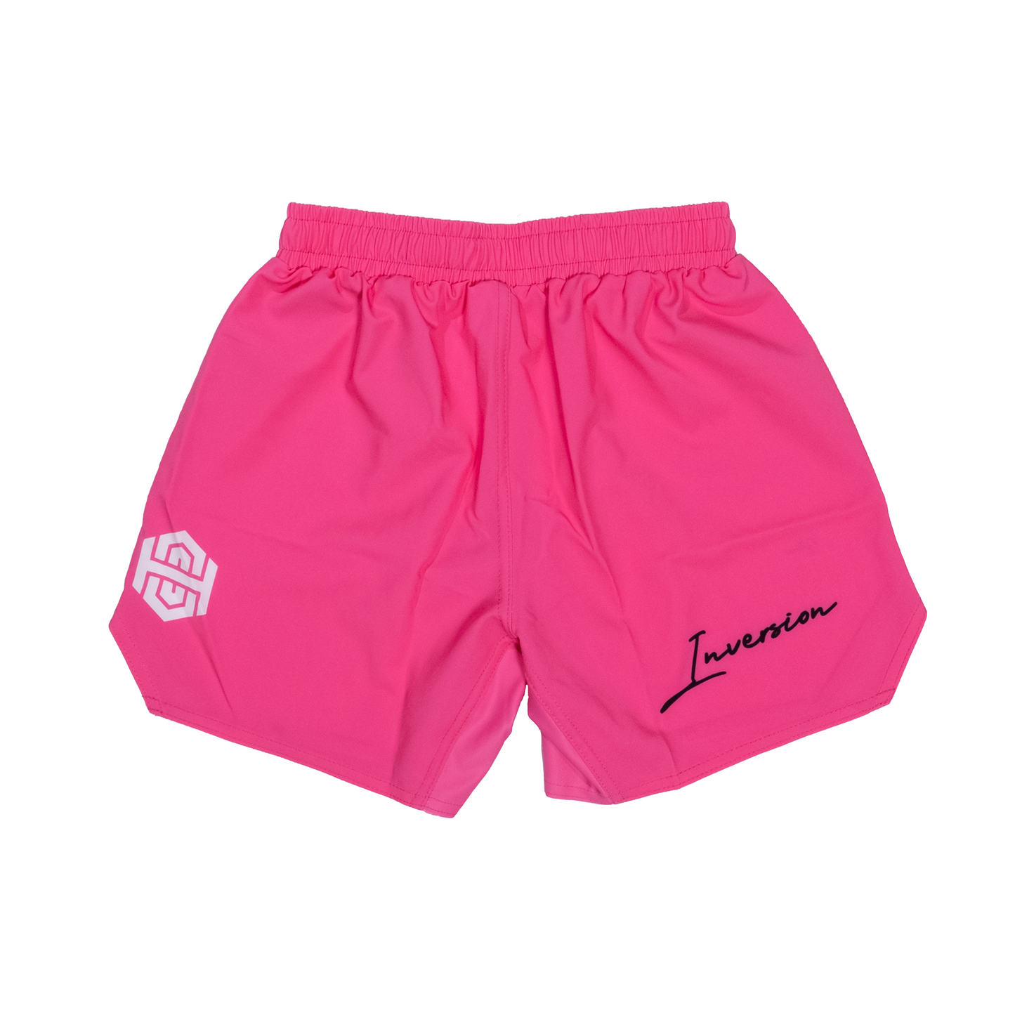 Kids BJJ Shorts - Neon Pink 24