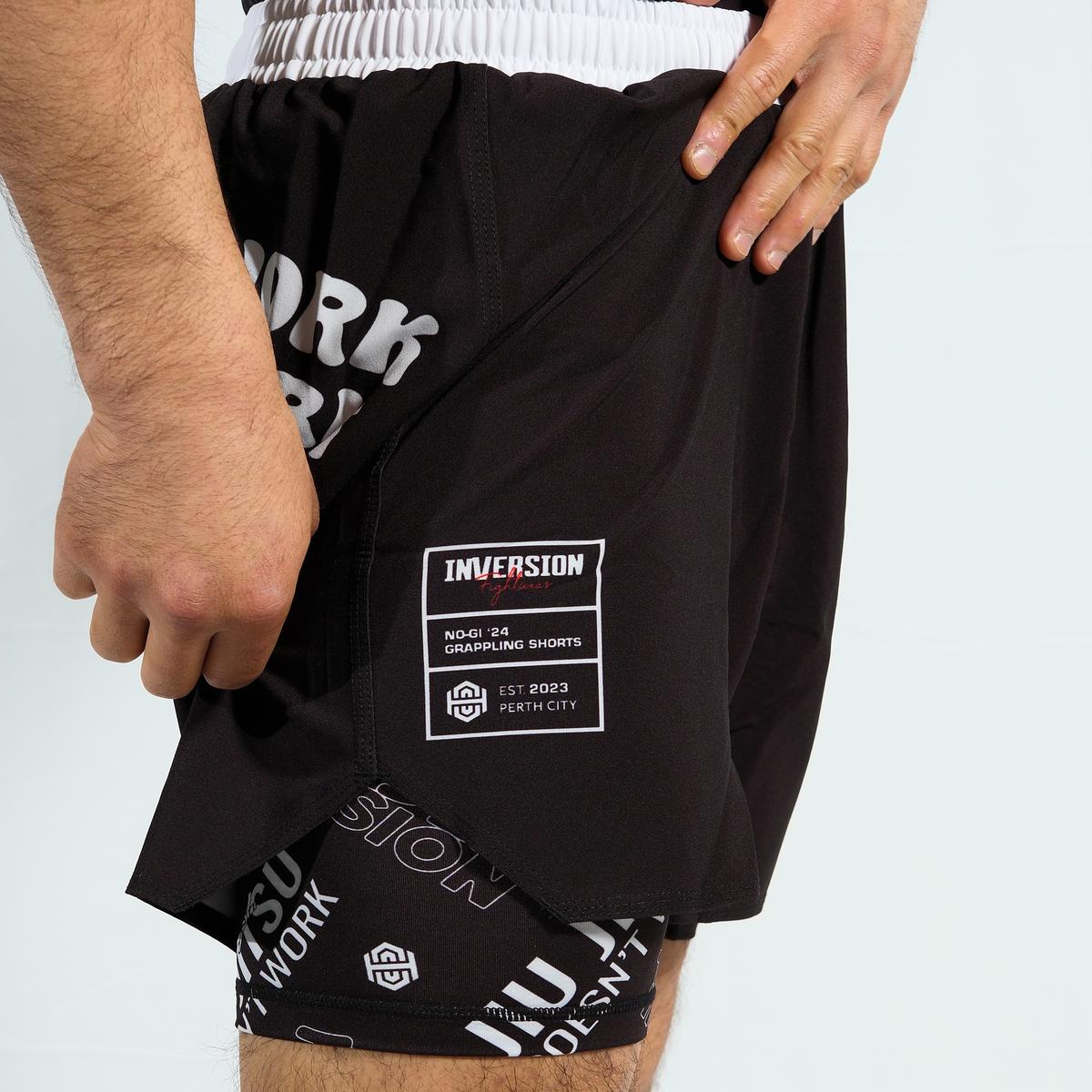 JJDW BLACK SERIES - 2 IN 1 BJJ SHORTS
