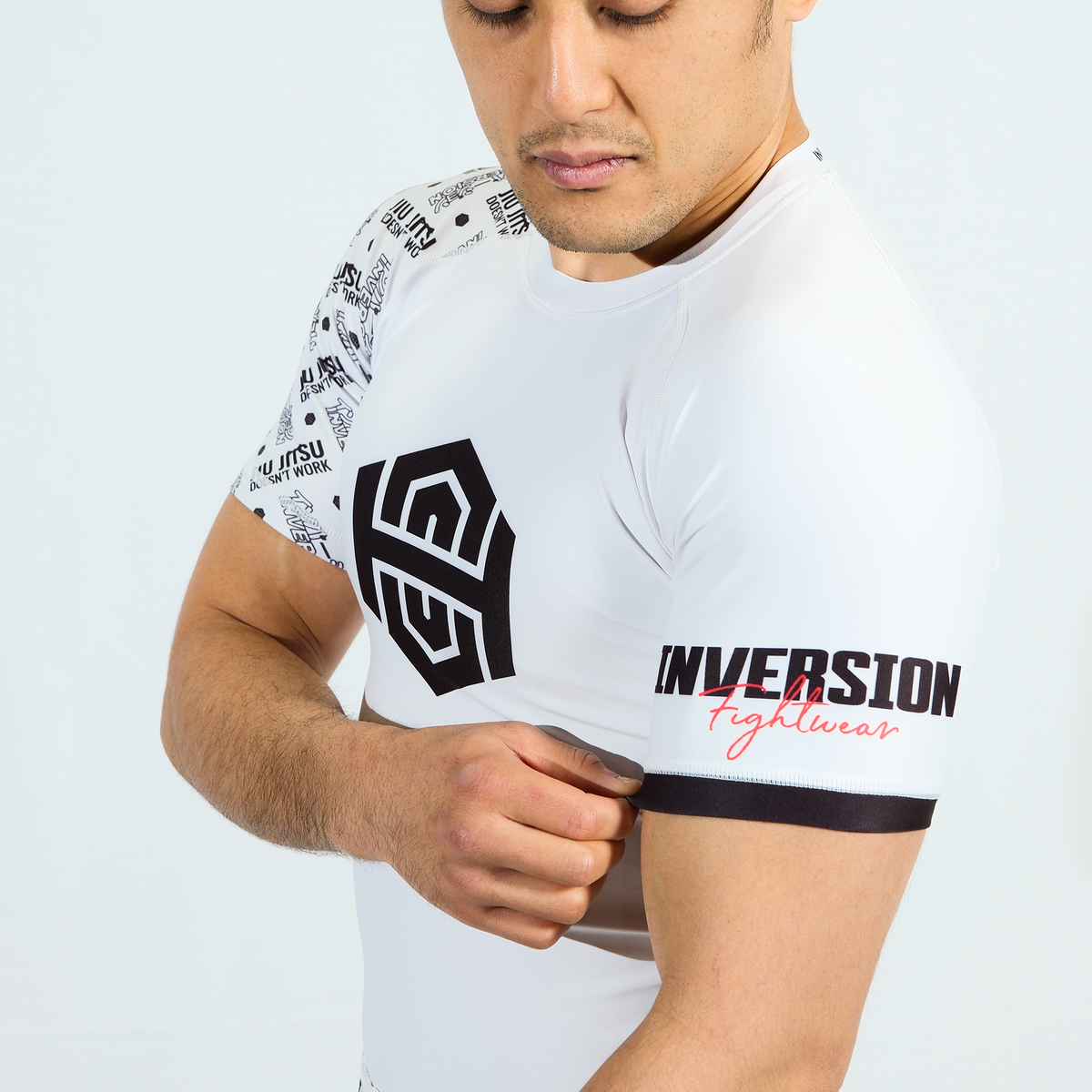 JJDW WHITE SERIES - COMPETITION BJJ RASH GUARD - WHITE