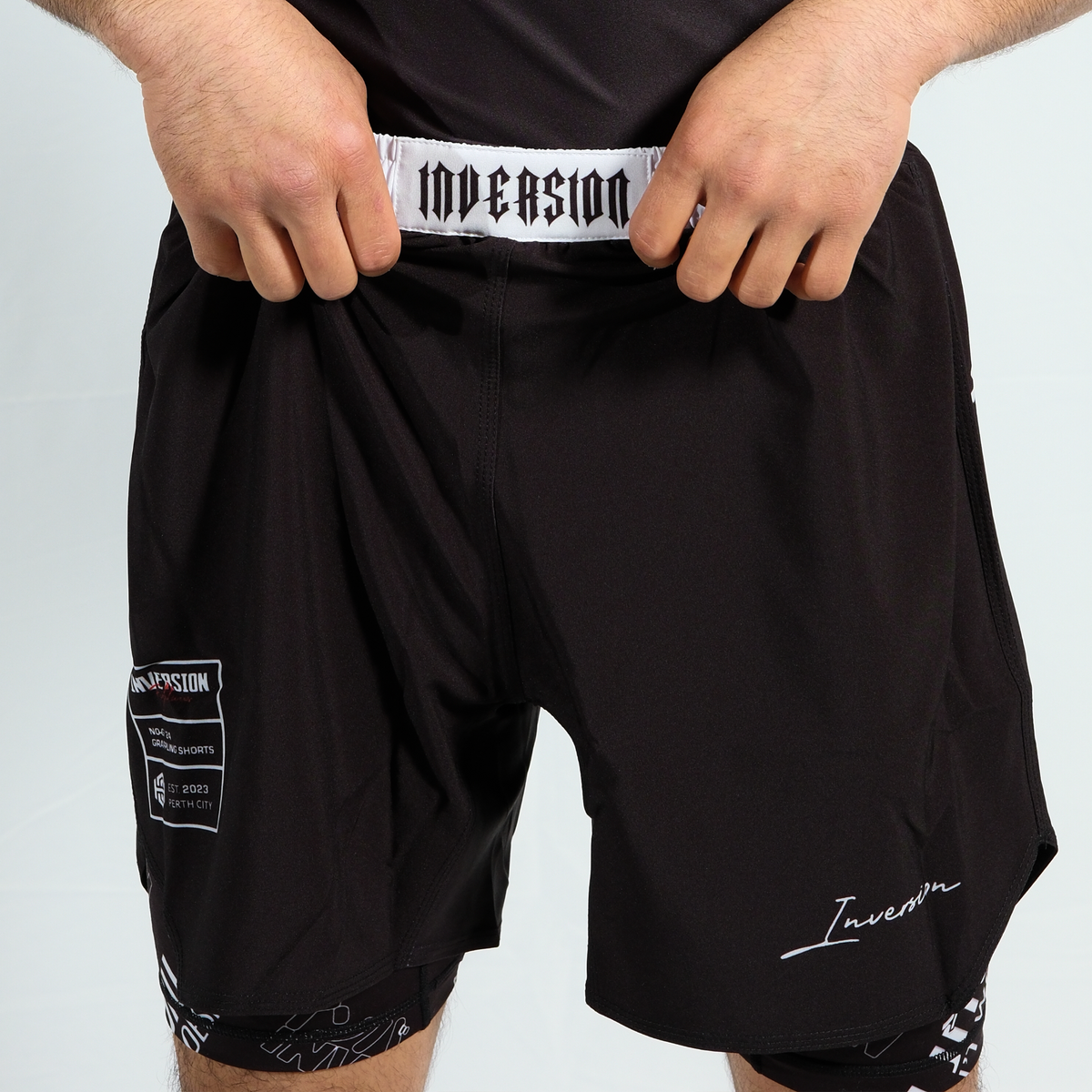 JJDW BLACK SERIES - 2 IN 1 BJJ SHORTS